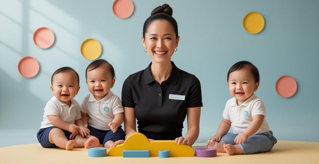 The Triad of Attention: One Adult, Three Infants, a Micro‑Community